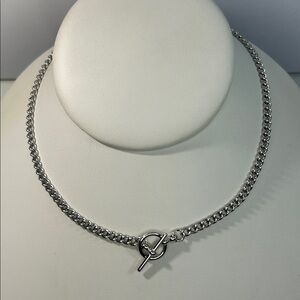 Artisan Handmade Hypoallergenic Stainless Steel Toggle Closure 18” Necklace
